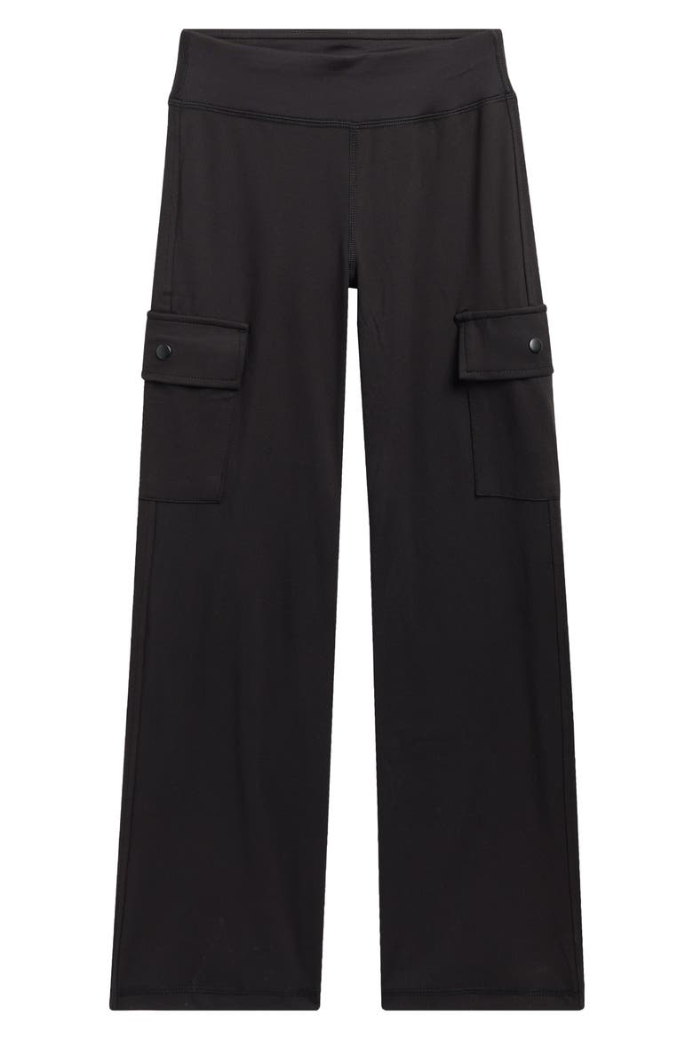 Conquer Wide Leg Leggings, Main, color, BLACK