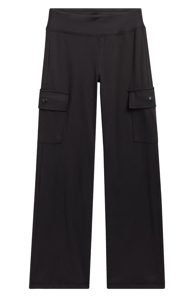 90 DEGREE BY REFLEX Conquer Wide Leg Leggings, Main, color, Black