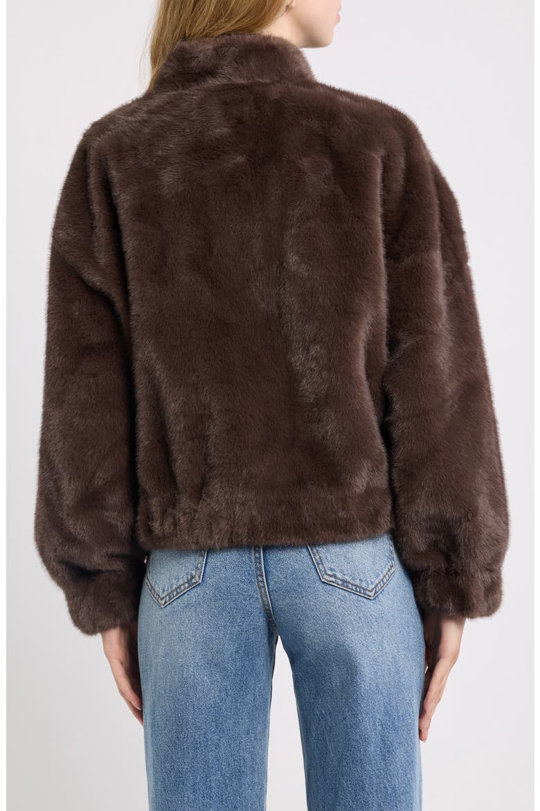 Badet Faux Fur Jacket, Alternate, color, CHOCOLATE