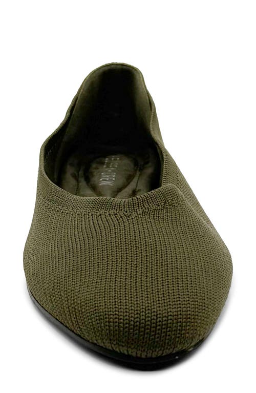 Chelsea Crew Flight Knit Flat In Green Knit
