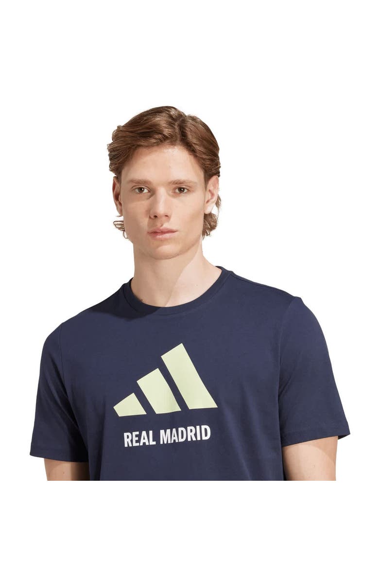 adidas Men's adidas Navy Real Madrid Three-Stripe Wordmark T-Shirt, Alternate, color, Navy