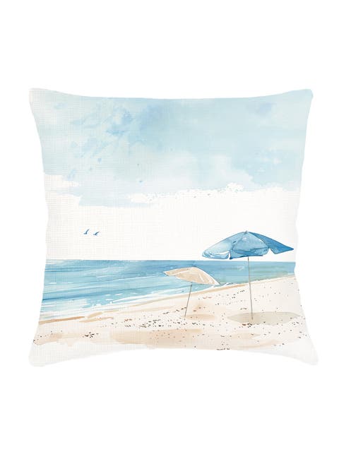 Barefoot Beach Linen Pillow 20x20 with Down Insert