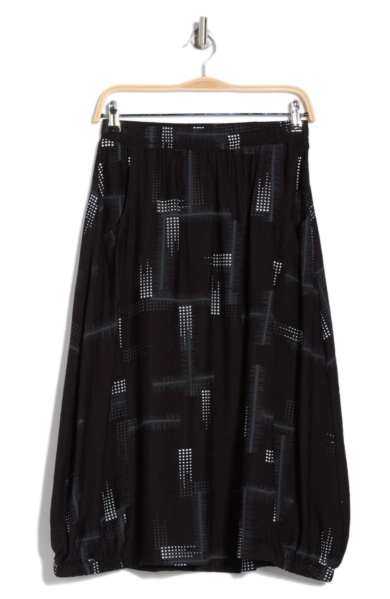 PATRIZIA LUCA Abstract Print Bubble Skirt, Alternate, color, Black