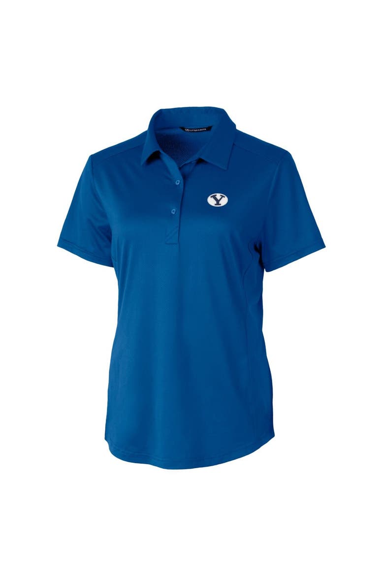 Women's Cutter & Buck Royal BYU Cougars Prospect Textured Stretch Polo, Alternate, color, Royal