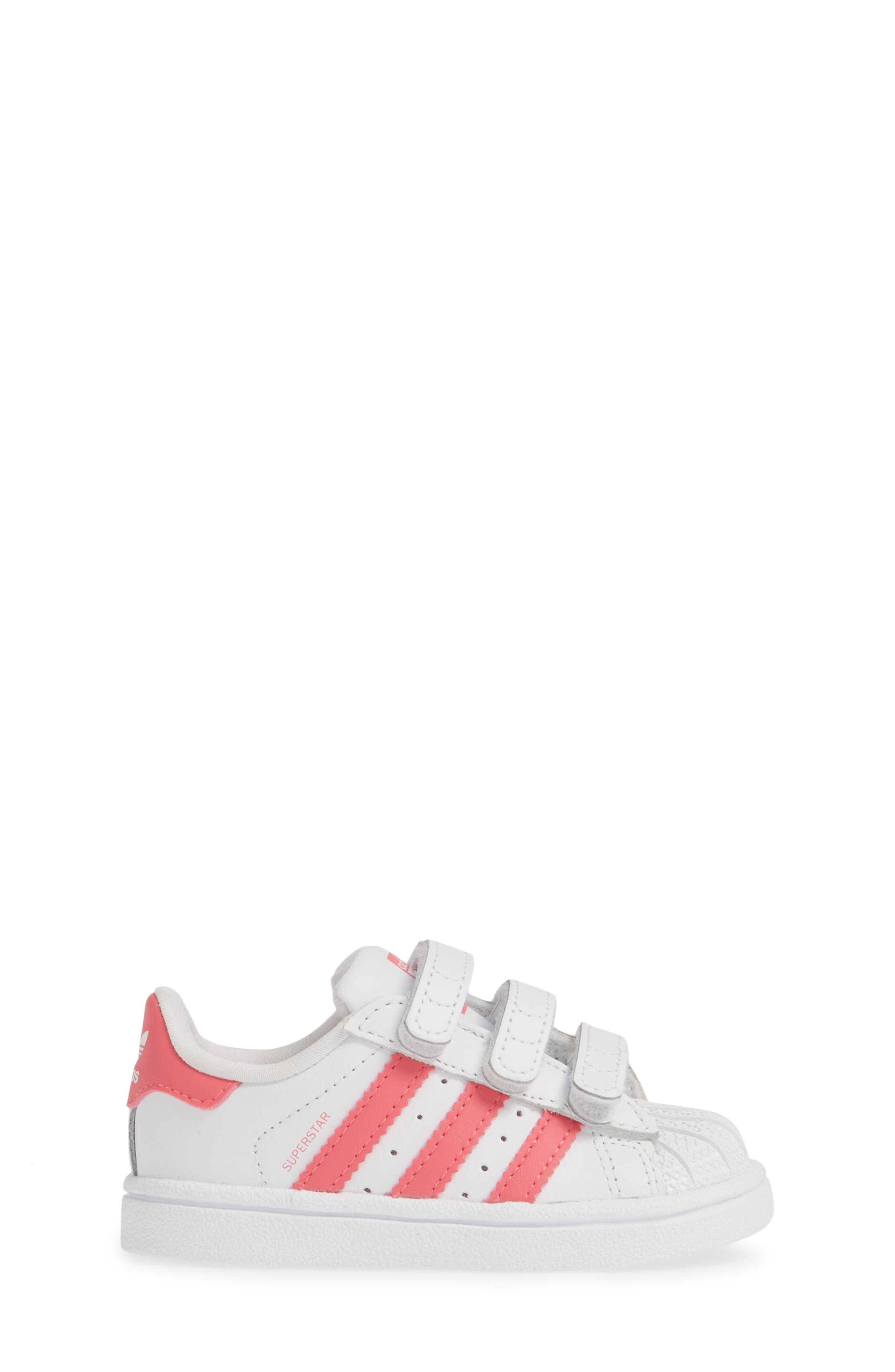 Superstar Sneaker, Alternate, color, WHITE/ REAL PINK/ REAL PINK