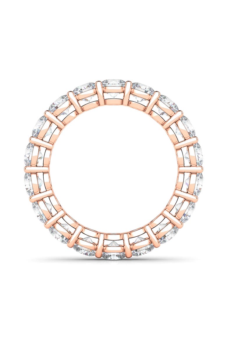 Lab Created Diamond Single Prong 18K Gold Eternity Band Ring, Alternate, color, ROSE GOLD