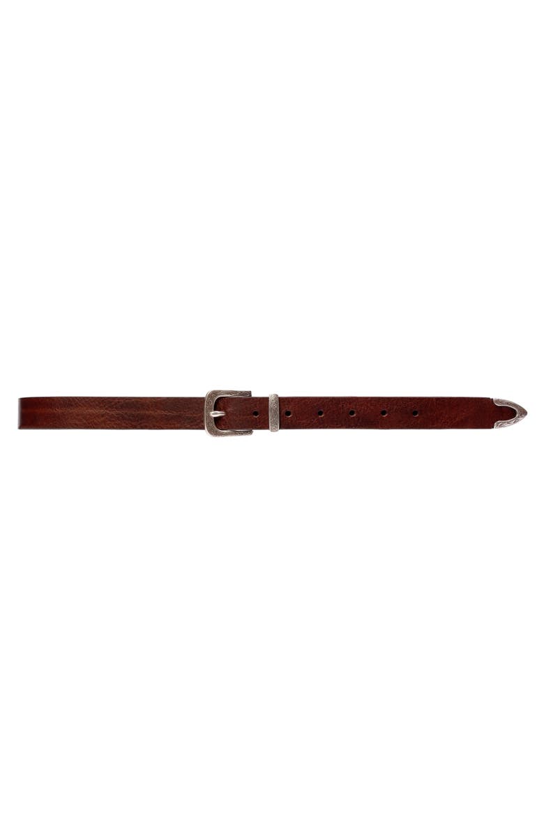 Rodeo Belt, Main, color, Brown Leather/Silver