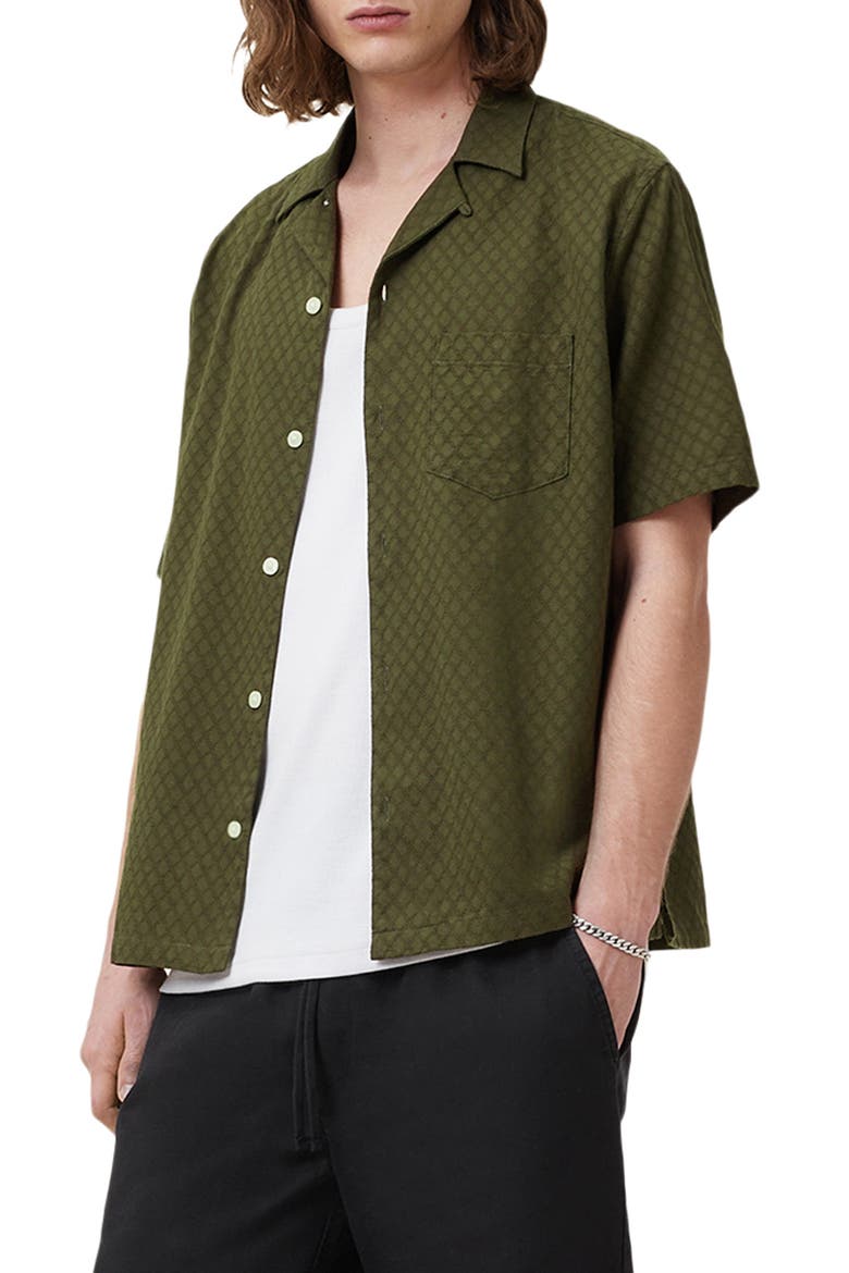 Kylo Camp Shirt, Alternate, color, KELP GREEN