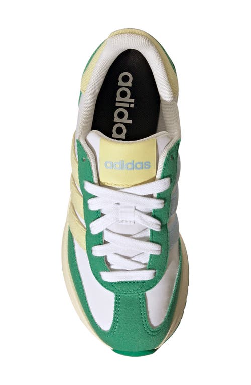 Adidas Originals Adidas Kids' Run '70s 2-0 Sneaker In White/powder Yellow/green