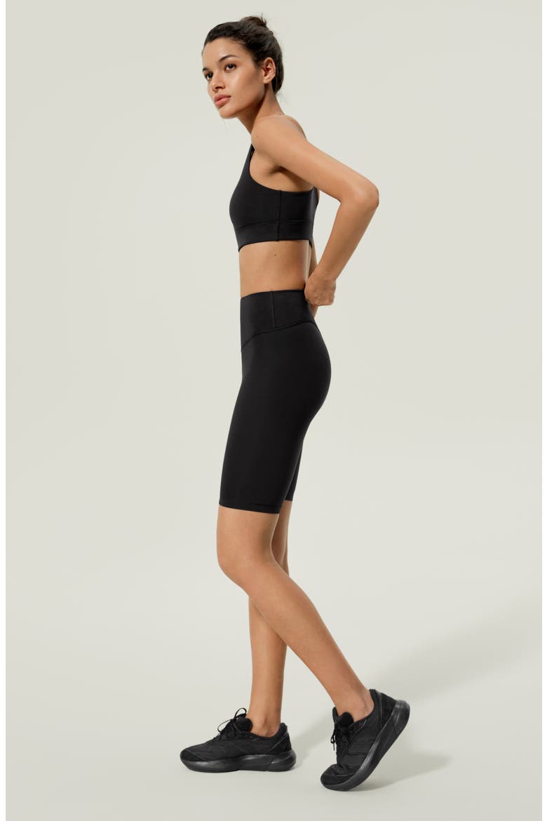 Women's Silk Contour Second Skin Biker Shorts, Alternate, color, Black