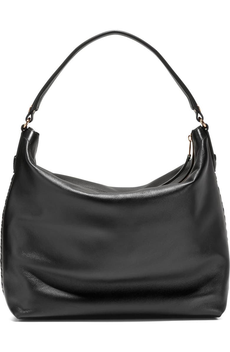 Cole Haan Isabella Leather Hobo Bag, Alternate, color, Black