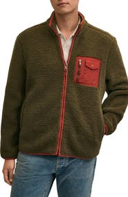 Brooks Brothers Teddy Fleece Zip Jacket