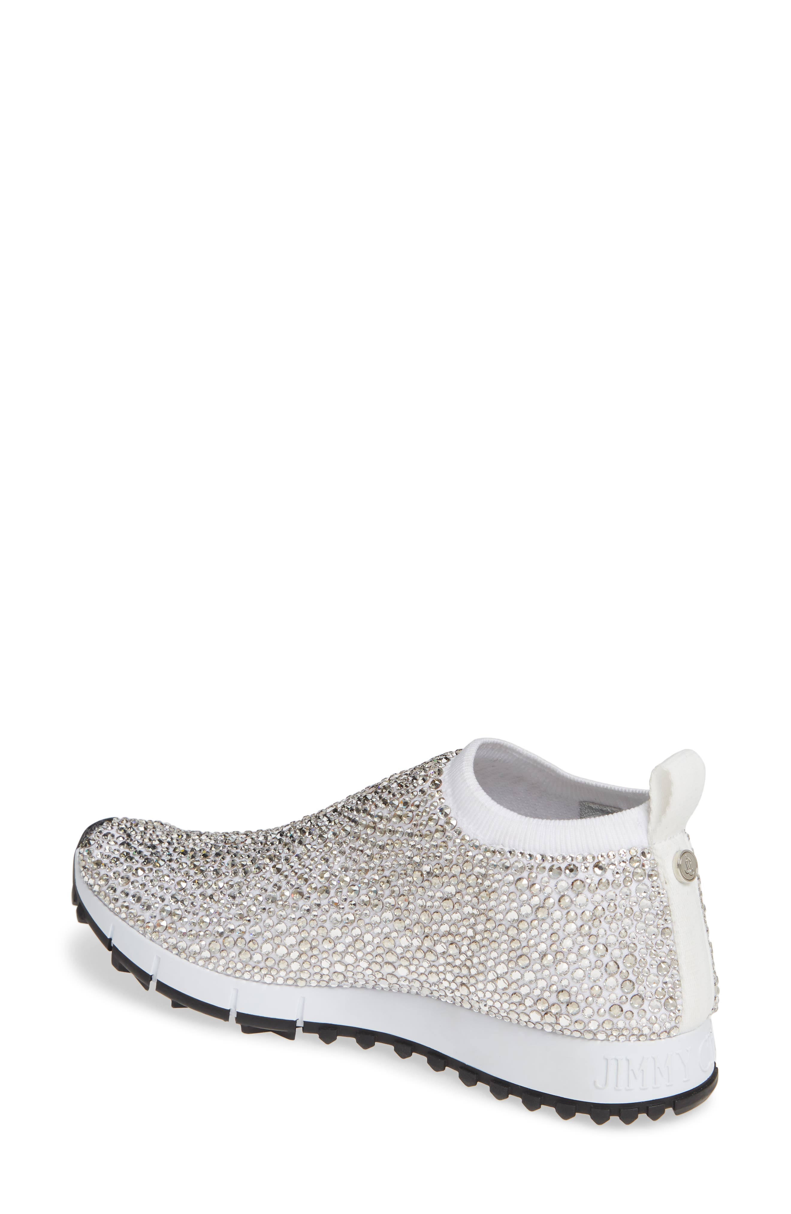 Jimmy Choo Nowary Crystal Embellished Slip-On Sneaker, Alternate, color, 