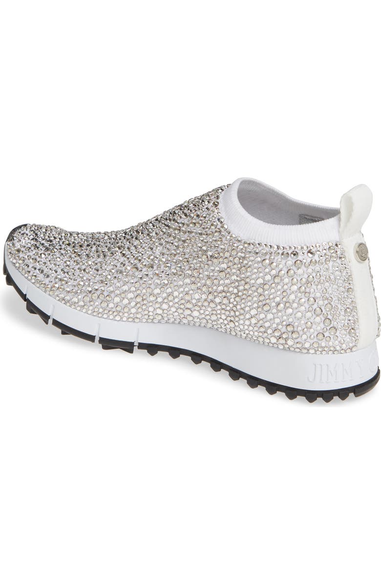 Jimmy Choo Nowary Crystal Embellished Slip-On Sneaker, Alternate, color,