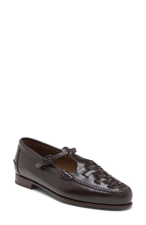 Maqueda Woven T-Strap Loafer