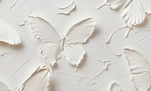 Wynwood Studio Butterflies In Ivory Canvas Wall Art In White