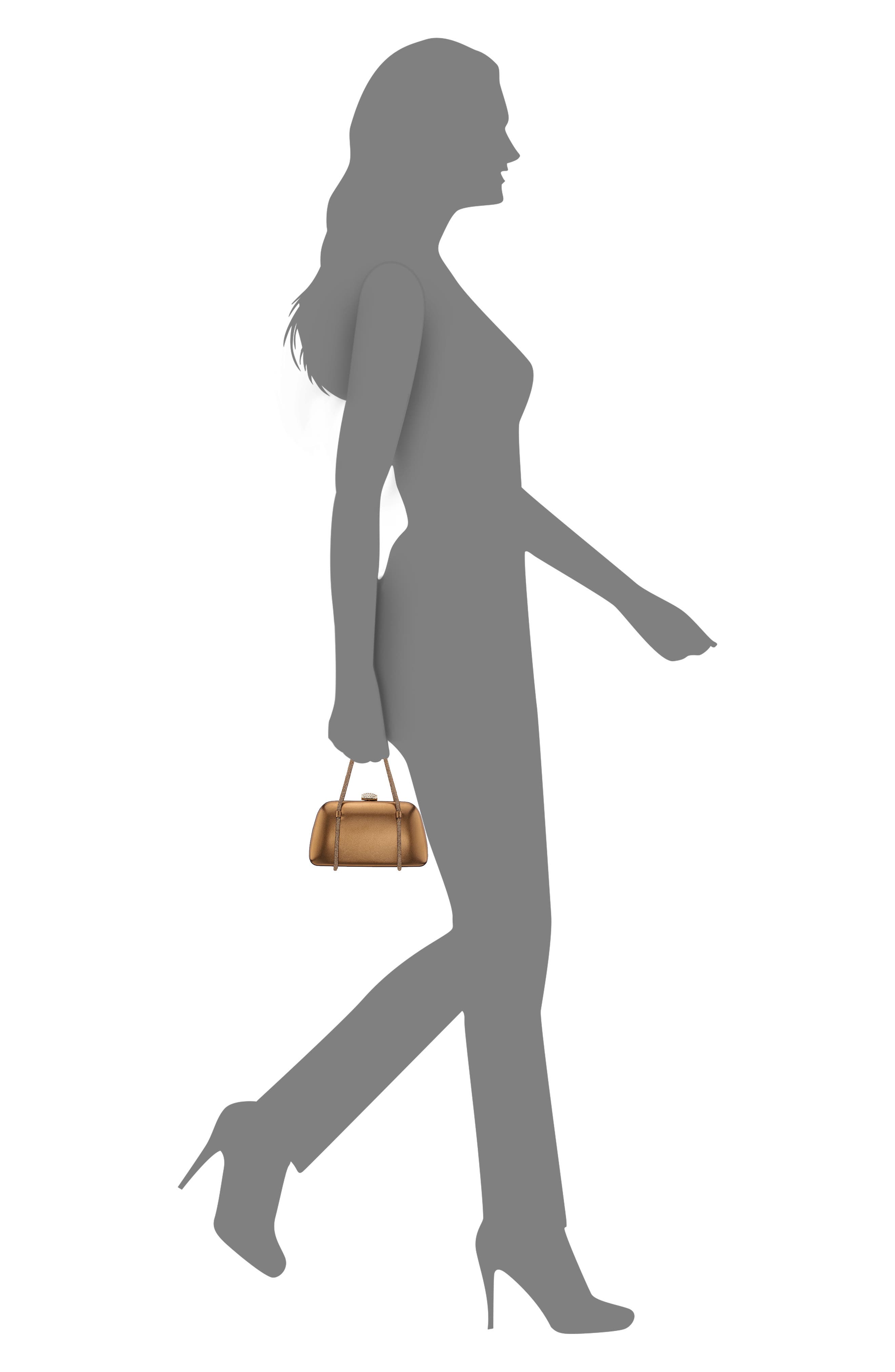 Nina Camara Frame Clutch, Alternate, color, Bronze