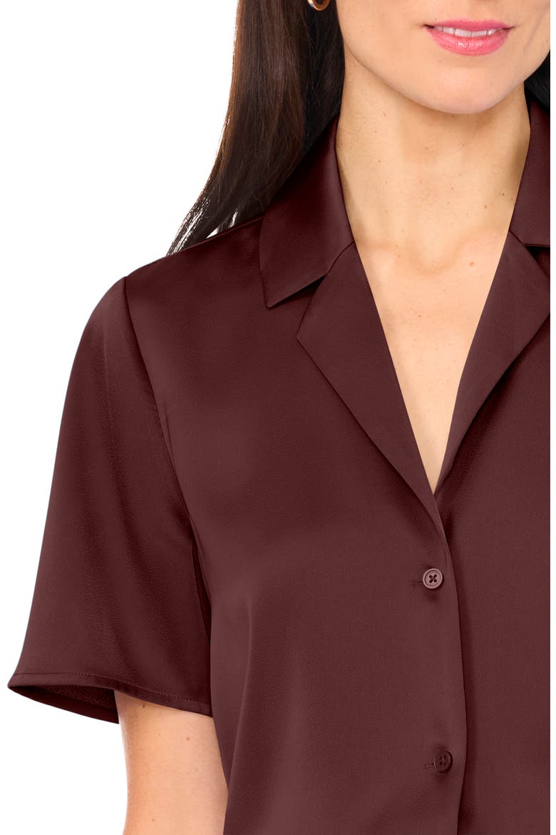 Short Sleeve Button-Up Camp Shirt, Alternate, color, SPICED APPLE