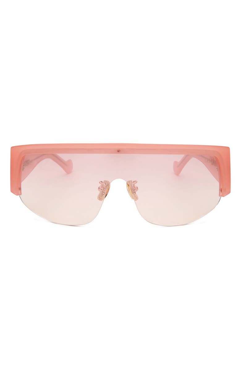 DEZI Thique 125mm Oversize Shield Sunglasses, Main, color, Thique Peach / Peach Faded