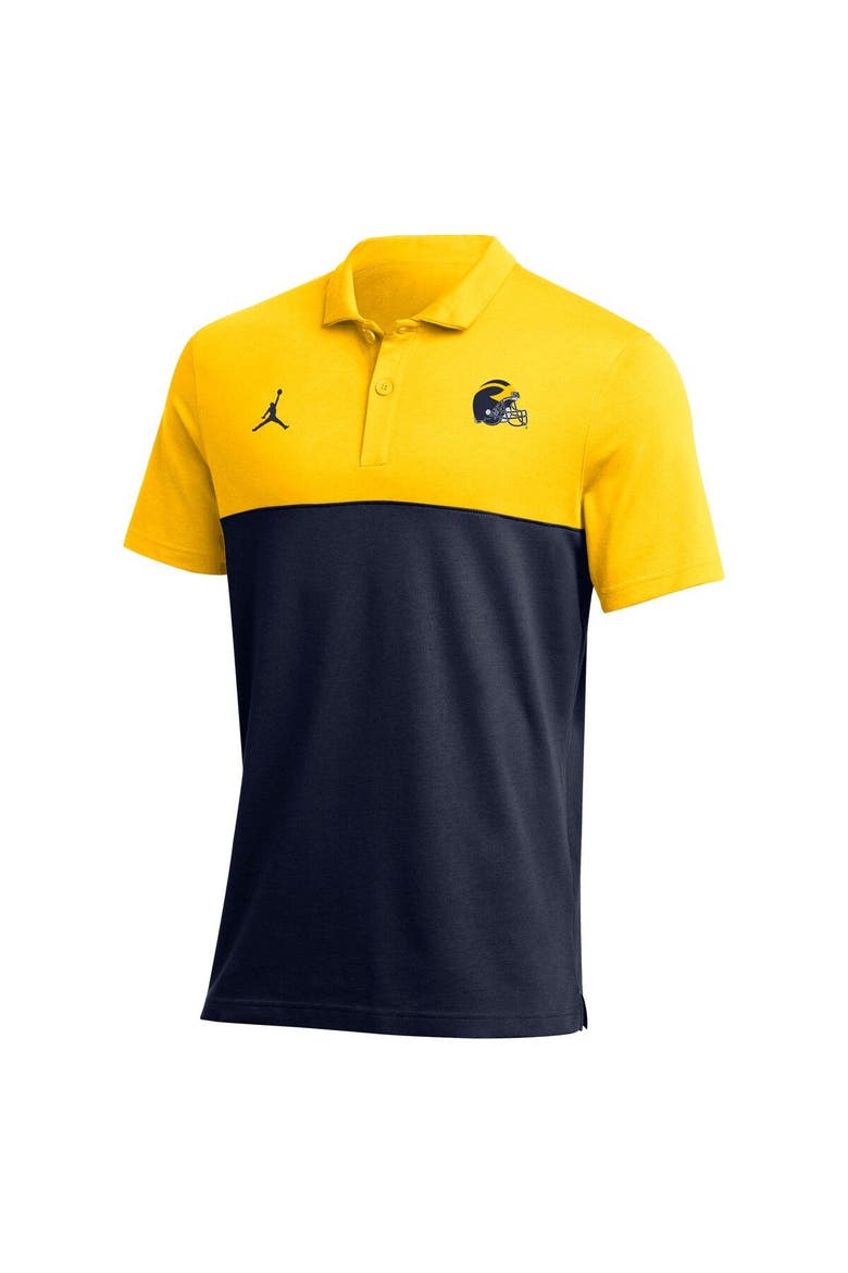 Men's Jordan Brand Maize Michigan Wolverines 2022 Coaches Performance Polo, Alternate, color, Maize
