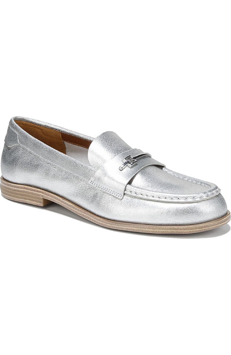 SARTO by Franco Sarto Riley Bit Loafer, Main, color, Silver Leather