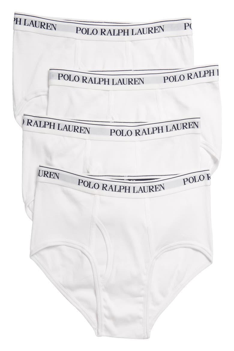 4-Pack Cotton Briefs, Main, color, WHITE