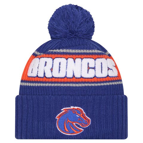 Men's New Era Royal Boise State Broncos Bold Cuffed Knit Hat with Pom