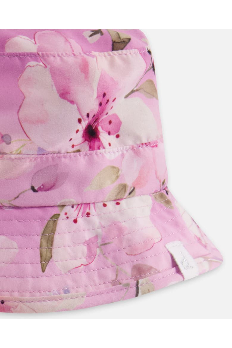 Wide Brim Flower Beach Hat, Alternate, color, Purple Floral Print
