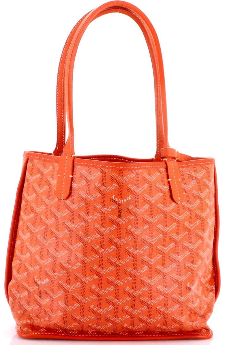 Pre-Owned Goyard Anjou Reversible Tote Coated Canvas Mini, Alternate, color, Orange