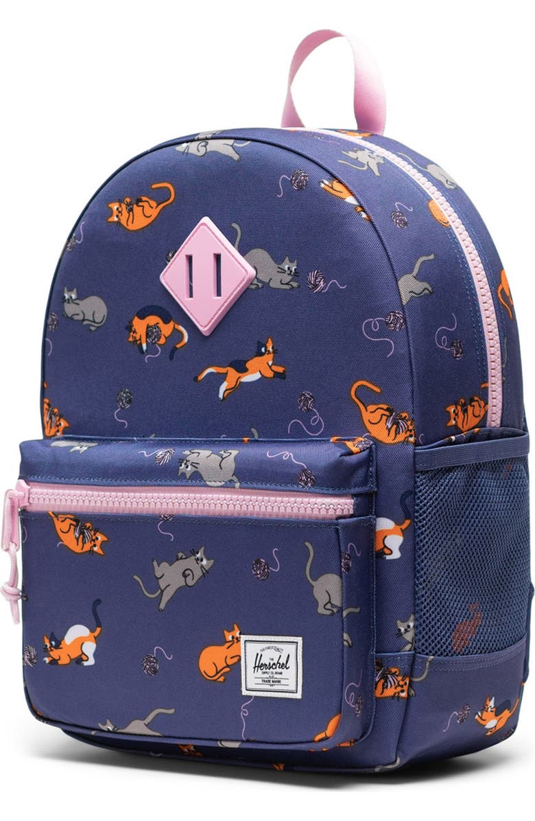 Herschel Supply Co. Kids' Heritage Backpack, Alternate, color, Playing Cats