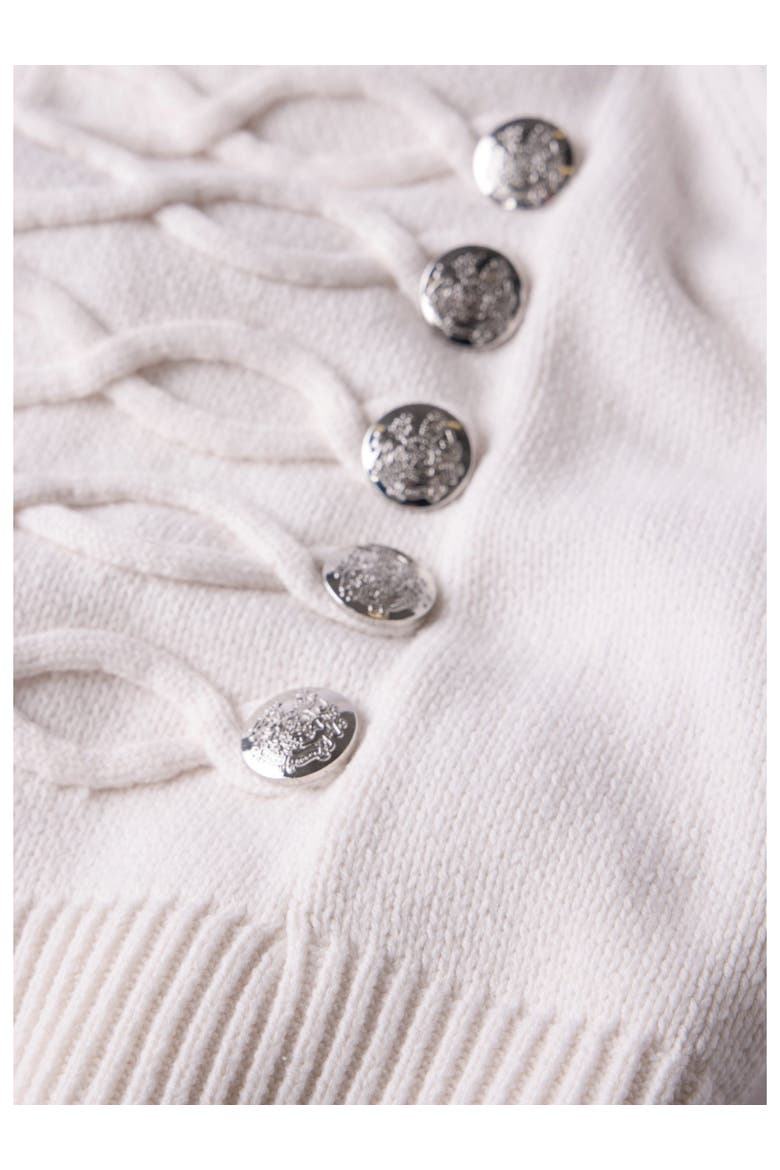 Military Knit Jacket, Alternate, color, Ivory