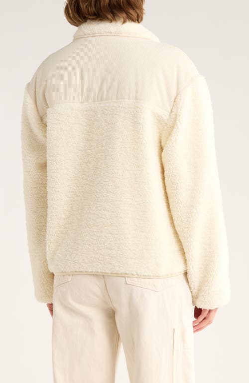 Thread & Supply Corduroy & Faux Shearling Jacket In White