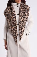 Vince Camuto Leopard Print Knit Triangle Scarf