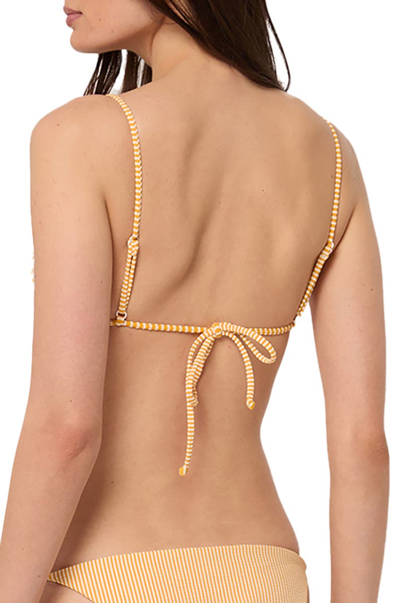Onia Alexa Stripe Triangle Bikini Top, Alternate, color,