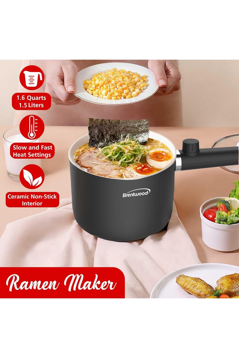 1.5 L Multi-Function Electric Hot Pot Cooker in Black, Alternate, color, Black