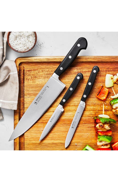 Henckels Cutlery Classic Precision 3-piece Knife Set In Silver