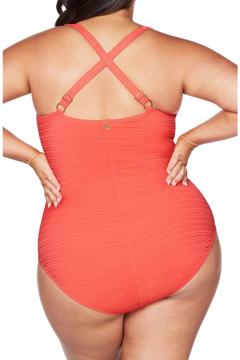 Aria Botticelli C-, D- & DD-Cup One-Piece Swimsuit, Alternate, color, CORAL