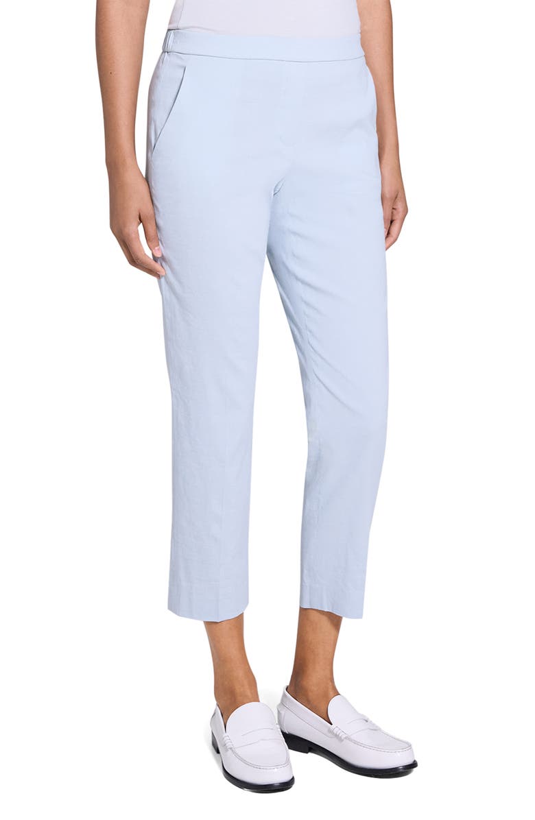Theory Treeca Pull-On Pants, Alternate, color, Pearl Blue