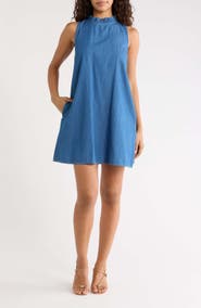 SUGARLIPS Haysville Benson Cotton Trapeze Minidress
