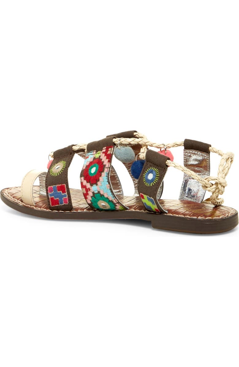 Sam Edelman 'Gretchen' Embellished Lace-Up Sandal, Alternate, color,