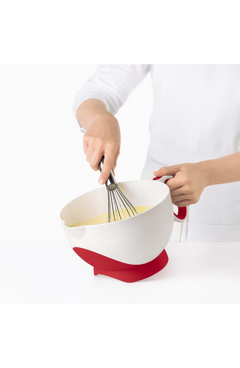 CUISIPRO Deluxe Batter Bowl Mixing With Handle And Measurements, Alternate, color, Red