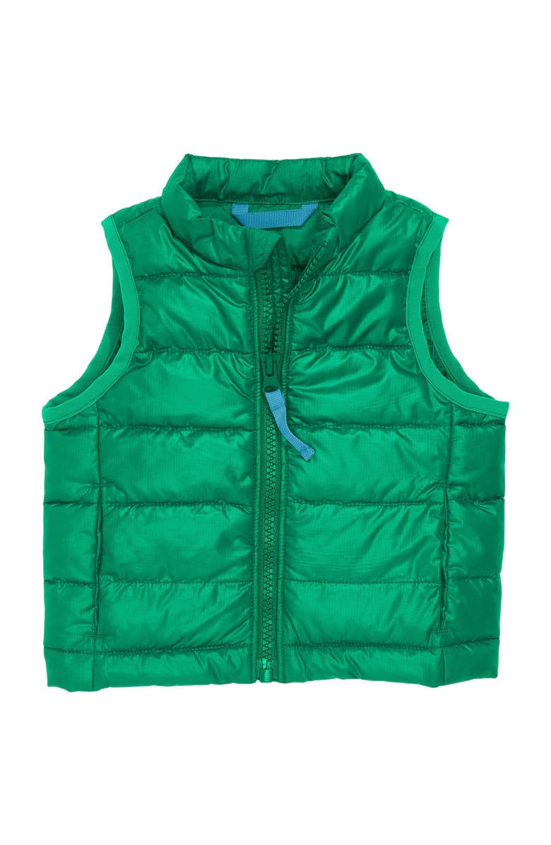 Primary Baby Lightweight Puffer Vest, Alternate, color, Green Bean