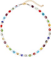 EYE CANDY LOS ANGELES Milliefiori & Faux Pearl Beaded Necklace