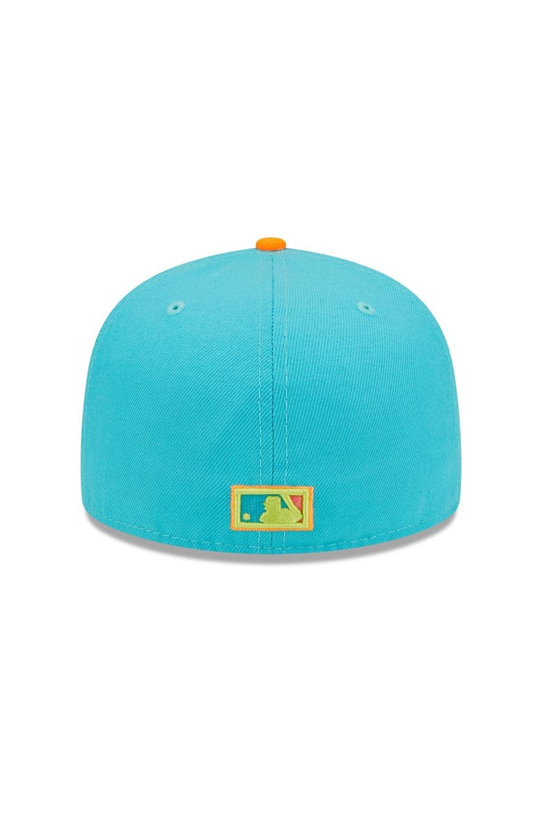 Men's New Era Blue/Orange Chicago White Sox Vice Highlighter 59FIFTY Fitted Hat, Alternate, color, Blue