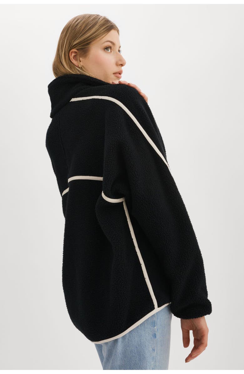 LAMARQUE Helsa | Polar Fleece Pullover, Alternate, color, Black/Ivory