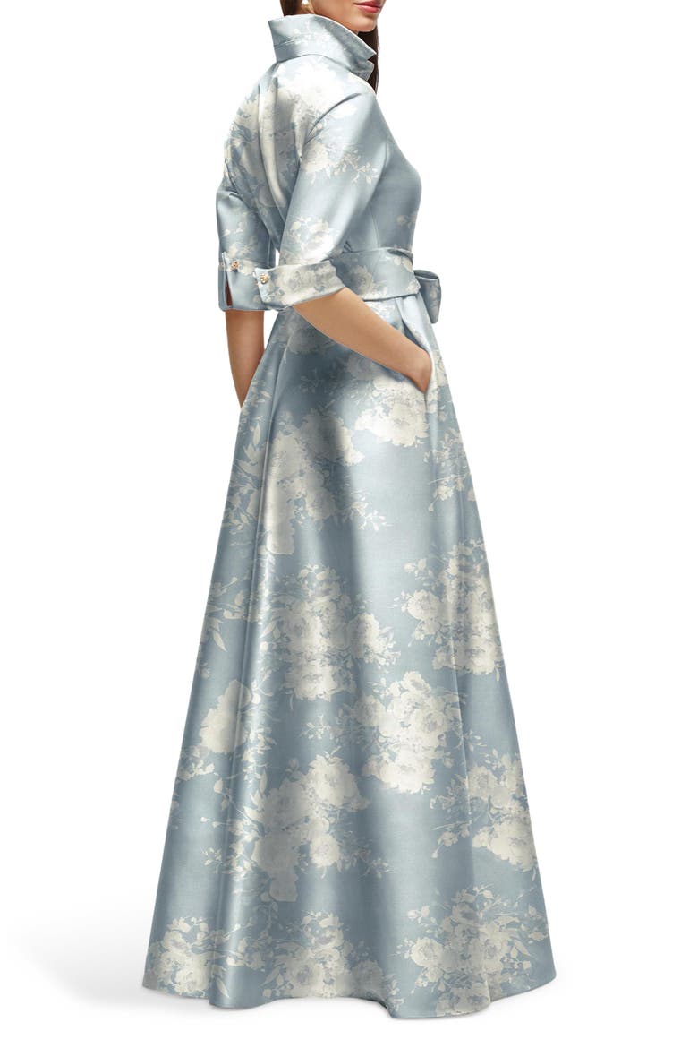 Floral Satin Twill Ballgown, Alternate, color, SERAPHINA FLORAL