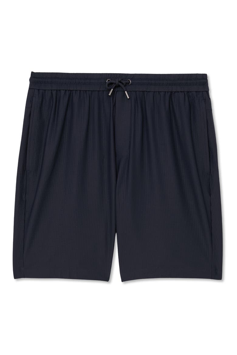 Ajay Seersucker Drawstring Shorts, Alternate, color, NAVY