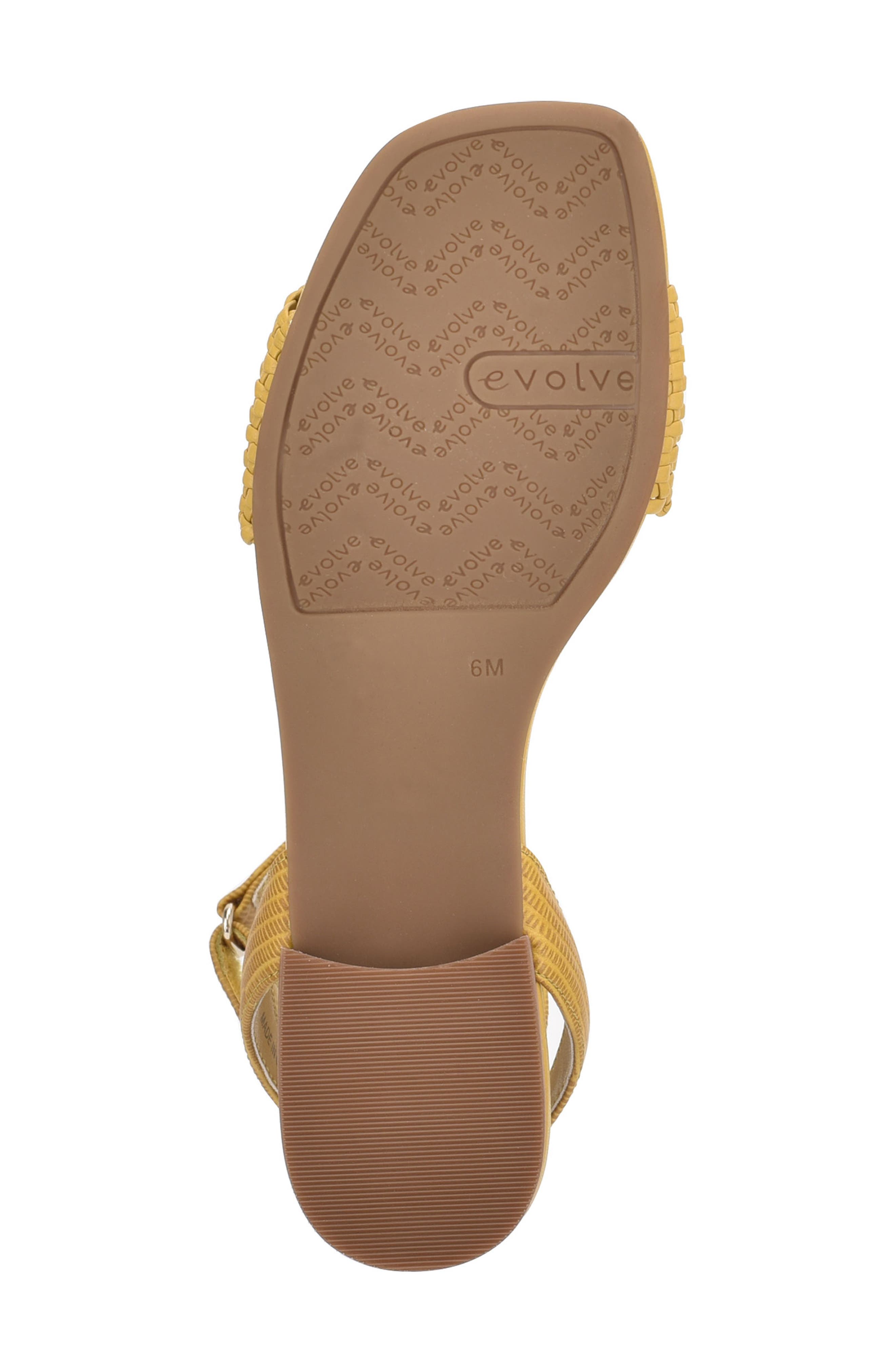 Ingrid Ankle Strap Sandal, Alternate, color, YELLOW LEATHER/ FABRIC