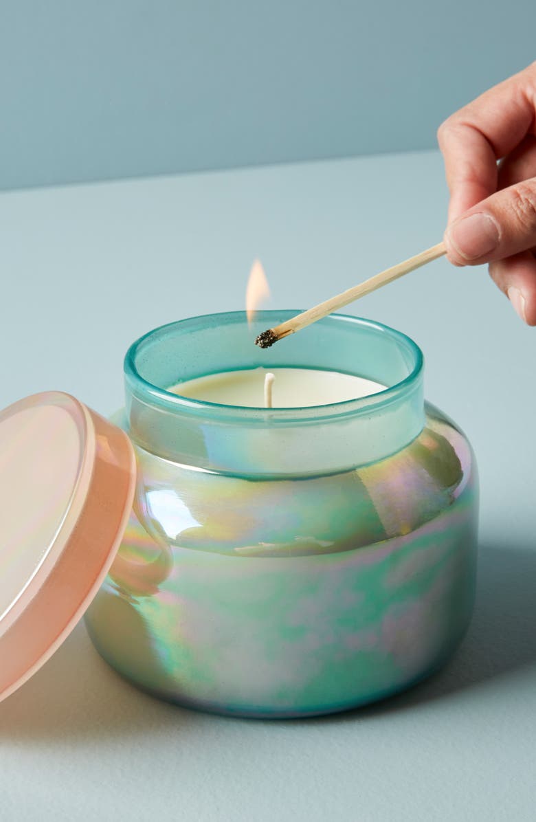 Anthropologie Home Iridescent Coastal Candle, Main, color,