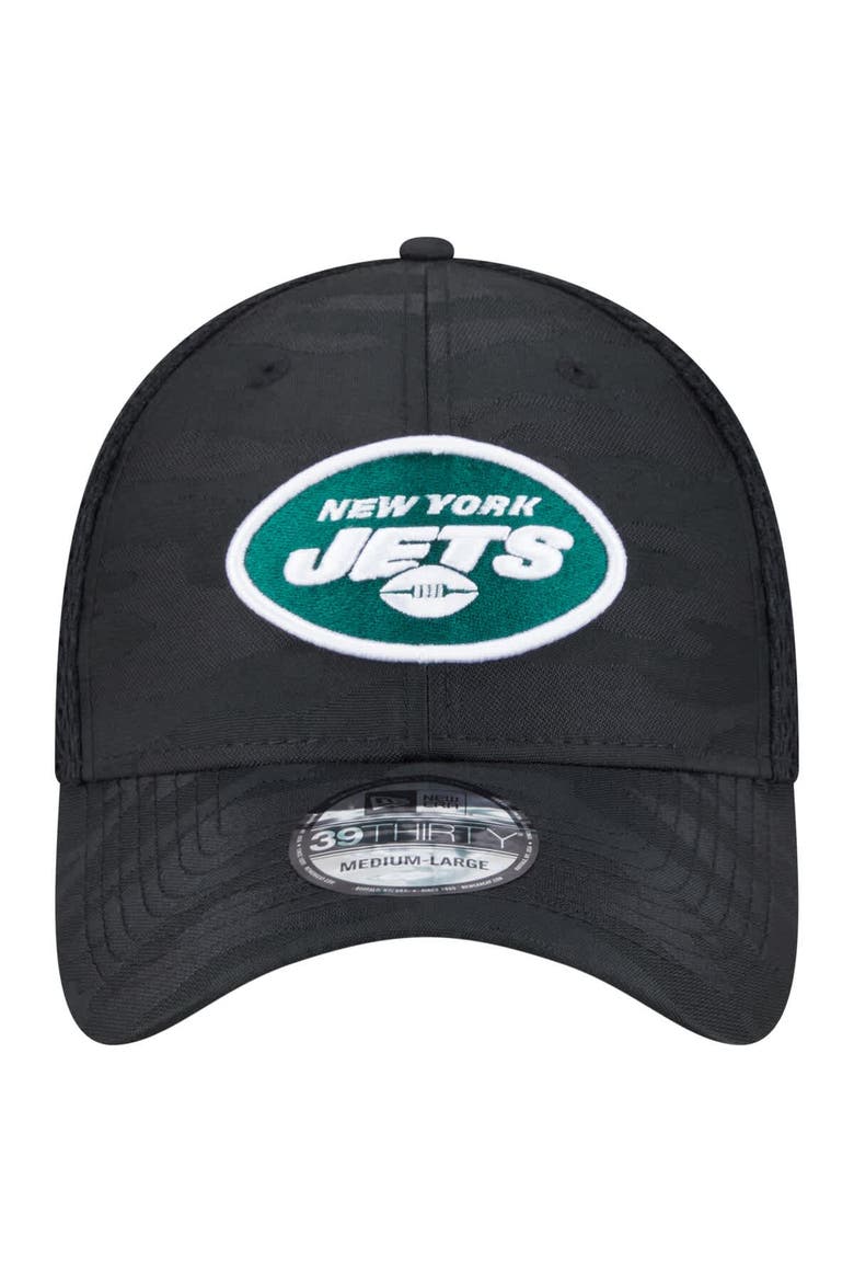 Men's New Era Black New York Jets Active Camo 39THIRTY Flex Hat, Alternate, color, Black